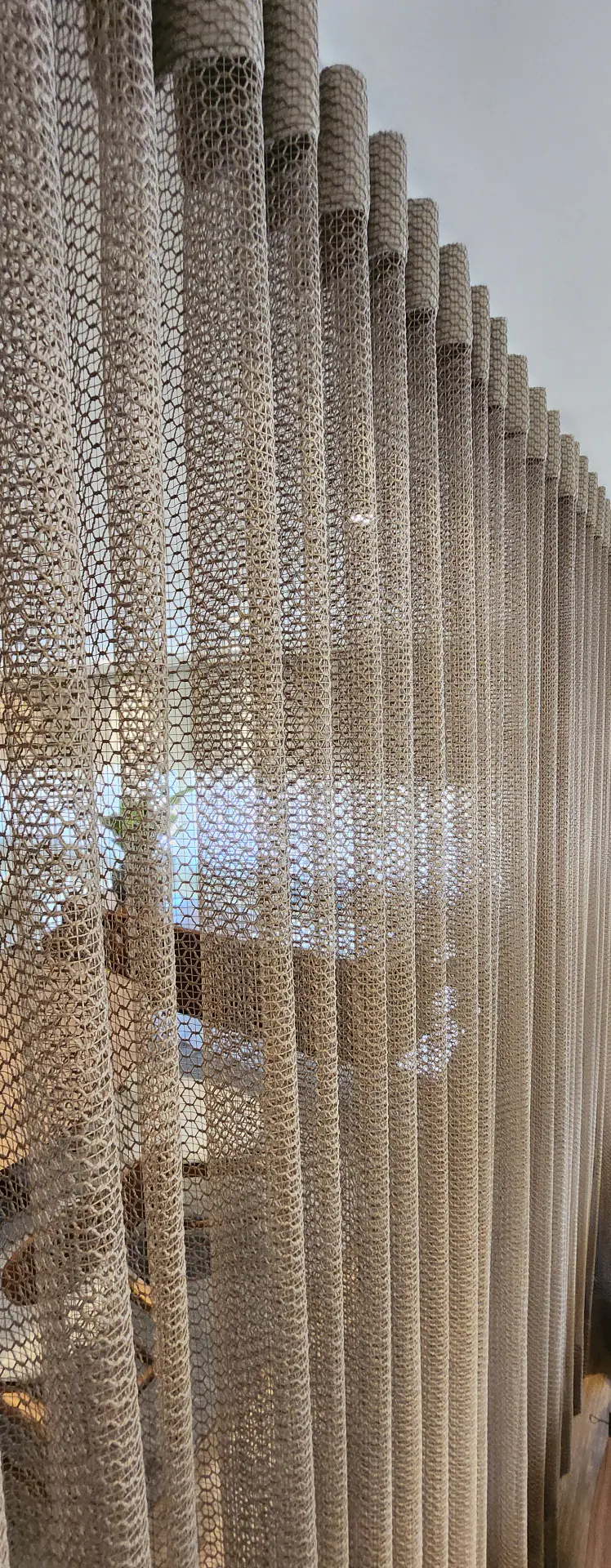 Detalhe das dobras de uma cortina